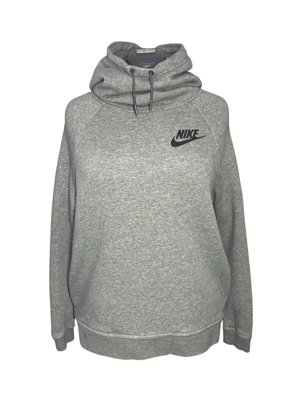 Nike Rally Funnel Neck Pullover Hoodie Sweatshirt Womens Large L Grey 828601